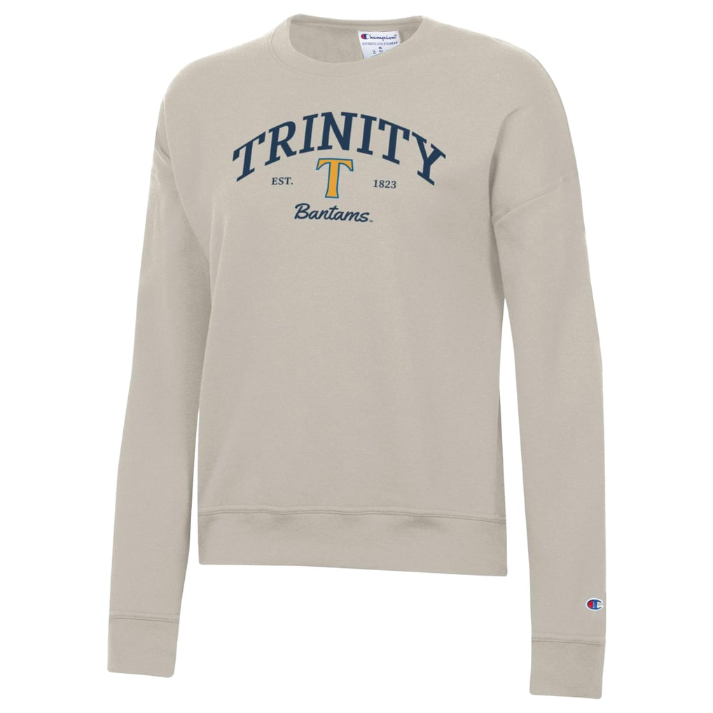  Trinity Bantams Champion Women's Powerblend Pullover Sweatshirt - Oatmeal